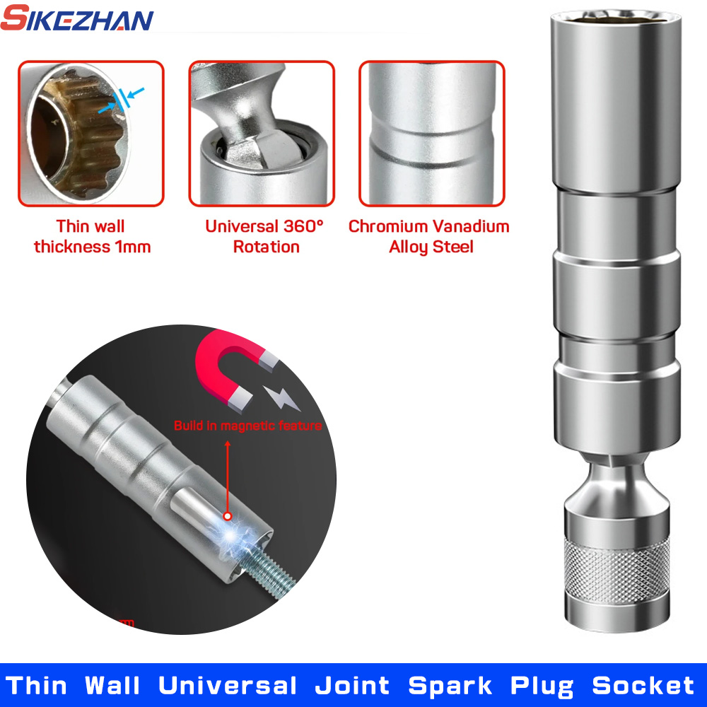 16mm With Magnetic Thin Wall U - đánh giá và giá Spark Plug Socket Set