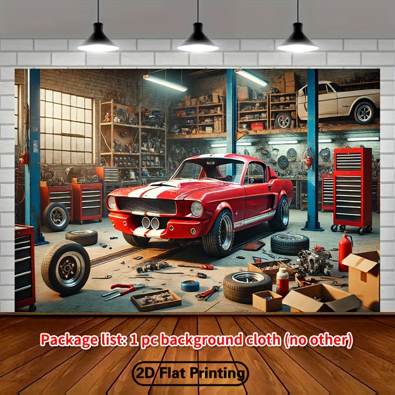 Classic Car Garage Workshop Ba - đánh giá và giá Auto Repair Shop Background
