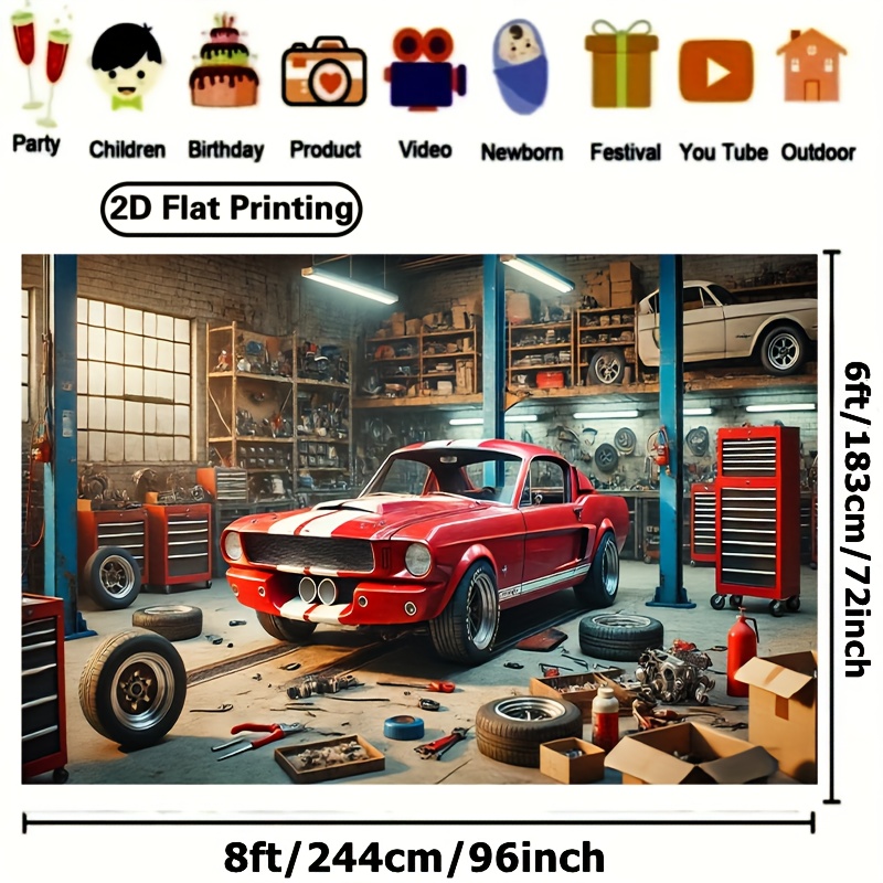Classic Car Garage Workshop Ba - đánh giá và giá Auto Repair Shop Background
